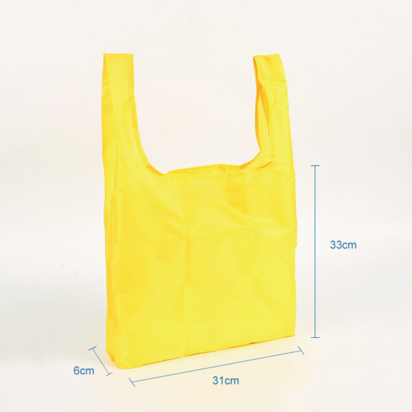 Wholesale 190T PET polyester womens plain tote shopping bags that can be folded - Image 3