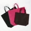 Eco-friendly custom pink oem horizontal non woven tote shopping bag