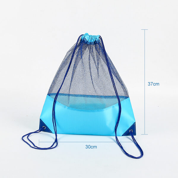 New sports swimming reusable polyester mesh drawstring bag - Image 2