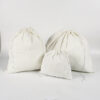 Custom logo dust reusable recycled 100% organic cotton drawstring string bag