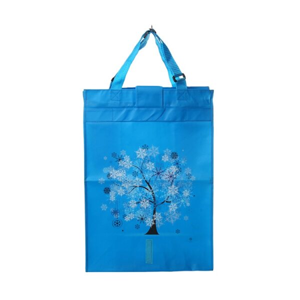 Custom logo printed biodegradable lifestyle pp non woven shopping bag with zipper