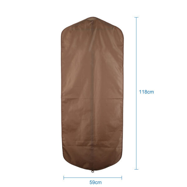 Custom brown foldable duffle suit dust garment bag dress clothing cover for wedding - Image 3