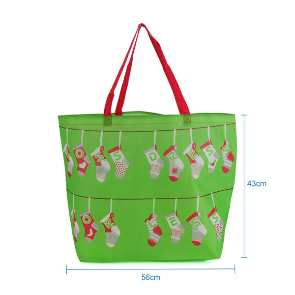 PP non woven custom logo printed eco friendly shopping grocery packaging bag - Image 2