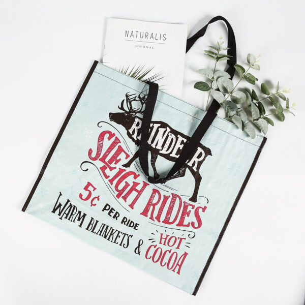 Wholesale portable PP woven customized design large reusable tote shopping bag - Image 2