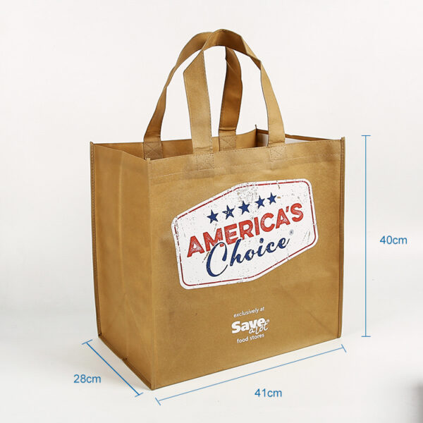 Custom logo eco reusable personalised PP non woven fabric shopping bag - Image 3