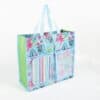 Custom PP woven PET mesh organza tote shopping bag with front pocket