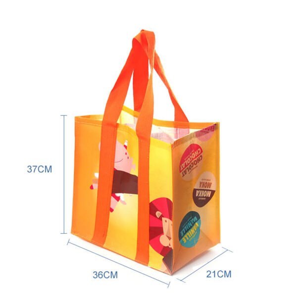 Eco friendly recyclable logo holographic custom tote bag with divider - Image 2