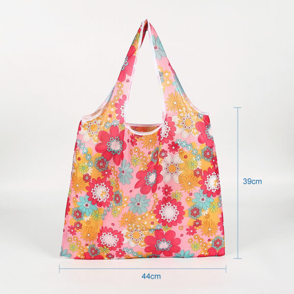 Eco friendly 190T PET reusable luxury retail sunflower water resistant tote bag - Image 3