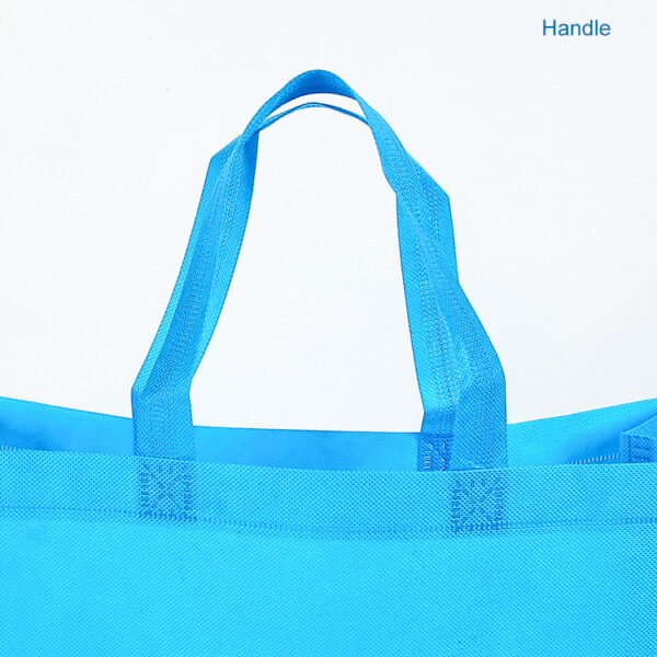 Reusable wholesale logo plain white non woven tote shopping bag - Image 3