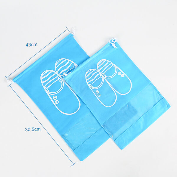 Custom organic logo print drawstring shoe dust bag - Image 2