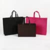 Eco-friendly custom pink oem horizontal non woven tote shopping bag