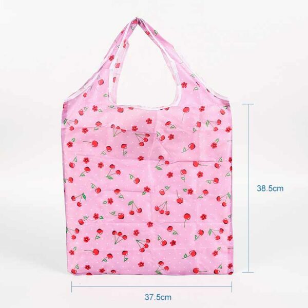 Eco friendly 190T PET reusable washable ripstop foldable shopping bag - Image 3