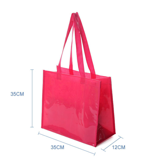 Eco friendly bulk strong gusset custom see through tote bag - Image 2