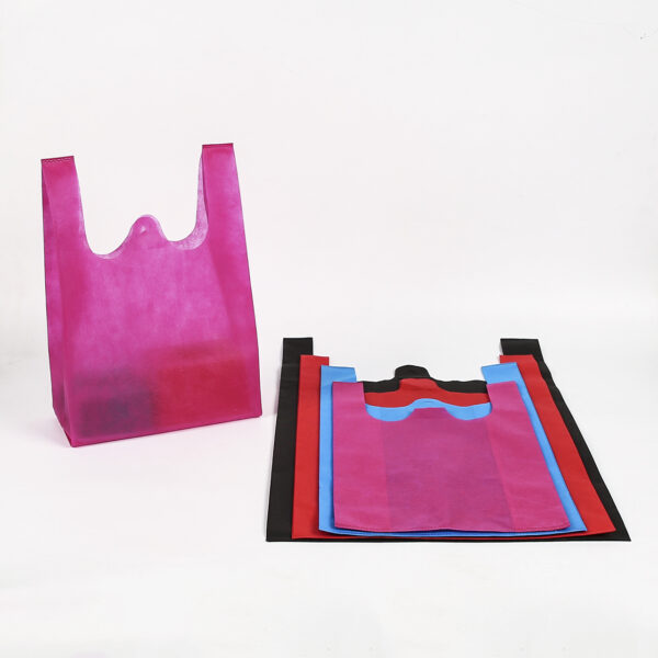 Custom logo eco-friendly silk screen printing PP non woven vest bag