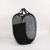 Wholesale heavy duty washable travel small black mesh storage laundry bags with handles