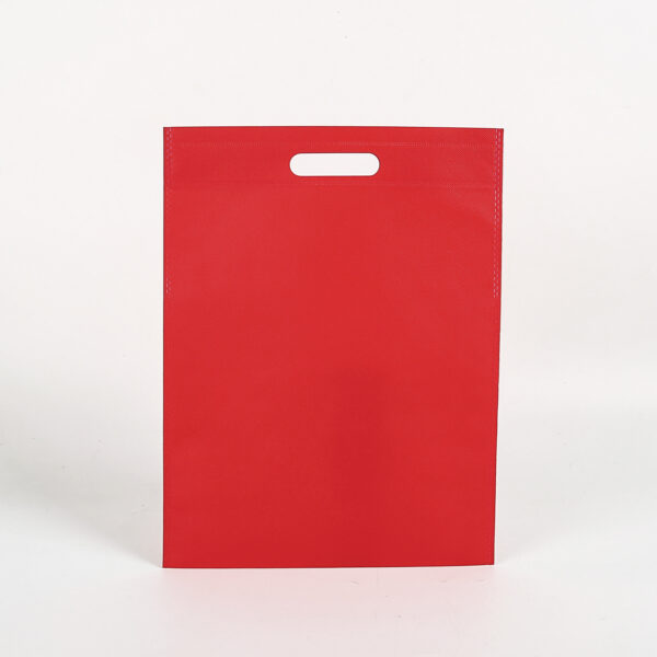 Eco friendly d cut non woven clothing die cut store shopping tote nonwoven bag