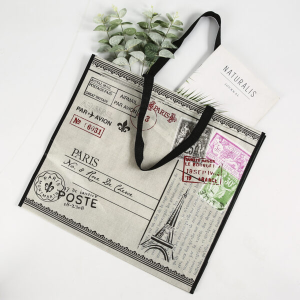 Custom printed recycled eco pp non woven laminated shopping bag - Image 2