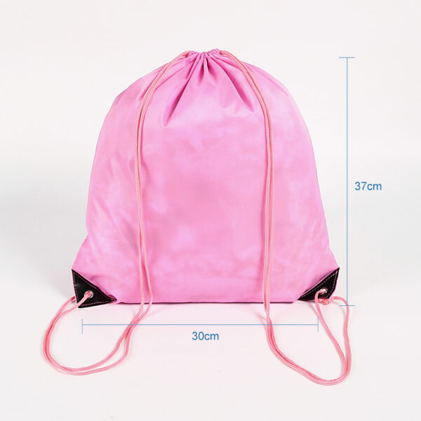 Factory price custom durable large capacity polyester sports drawstring bag - Image 2