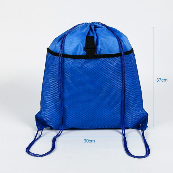 Recycled material personalized large portable kids gym backpack mesh drawstring bag - Image 2