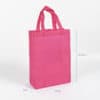 Eco friendly hot pink reusable customized non woven tote shopping bag for groceries
