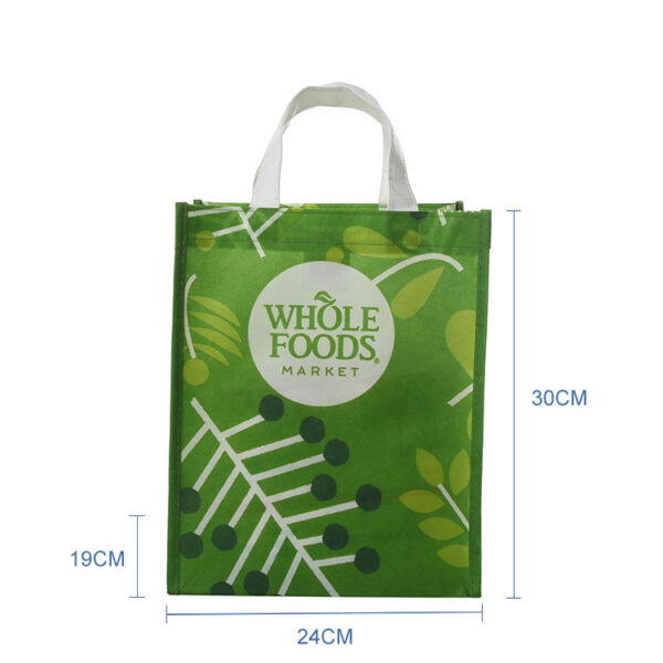 Wholesale print customized logo blank tote bags sublimation green - Image 2