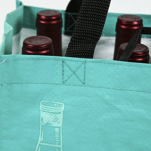 Gravure printing PP woven wine bottle carrier bag for wine - Image 6