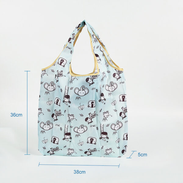 Wholesale 190T PET polyester animals foldable shopping tote bags with logos recyclable for sublimation - Image 3