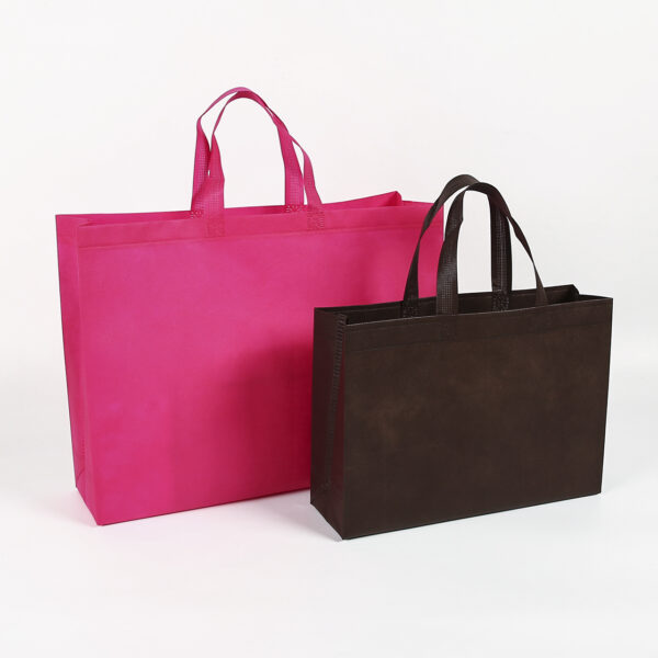 Eco-friendly custom pink oem horizontal non woven tote shopping bag - Image 5