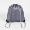 Wholesale custom logo printed large grey packaging drawstring bag