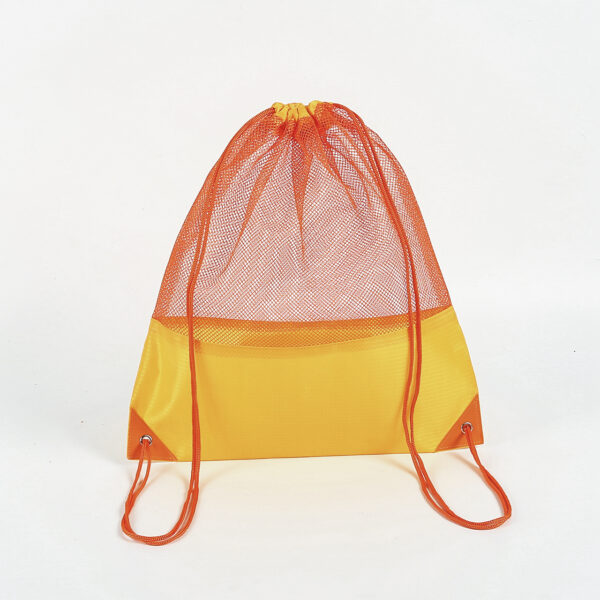 Eco friendly mesh hollow beach drawstring bags for women