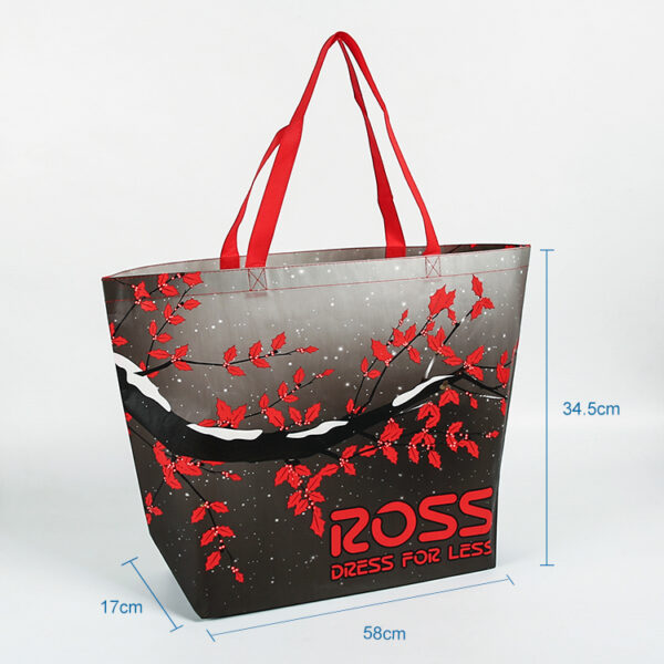 Eco friendly reusable recyclable non woven flowers shopping bags - Image 3