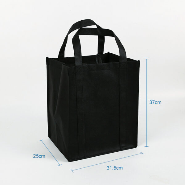 Custom logo garment cloths non woven black reusable pp non woven shopping tote bag - Image 2