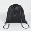 Wholesale black eco friendly PET fabric packaging drawstring bag