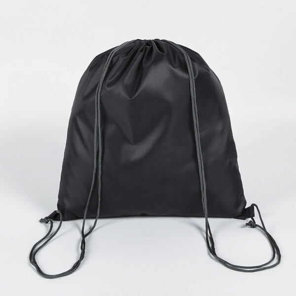 Wholesale black eco friendly PET fabric packaging drawstring bag