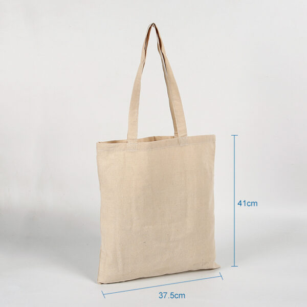 Wholesale natural plain blank eco friendly recycle organic cotton canvas tote bags - Image 2