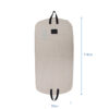 Custom logo beige dustproof portable travel natural cotton wedding dress suit garment bag cover with zipper