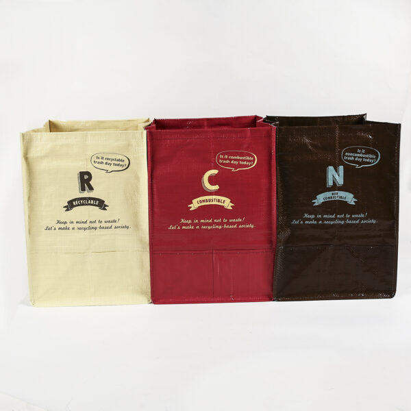 Eco friendly custom xl pp woven shopping bags with snap