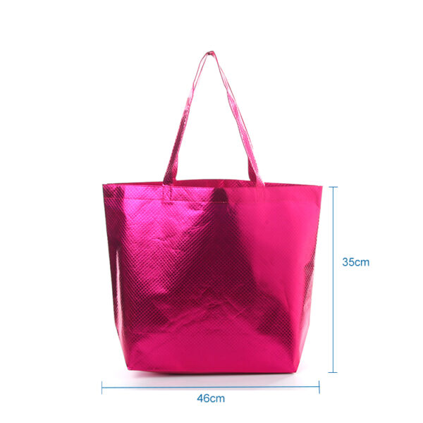 Custom luxury foldable PP  tote shopping bags reusable with logos - Image 2