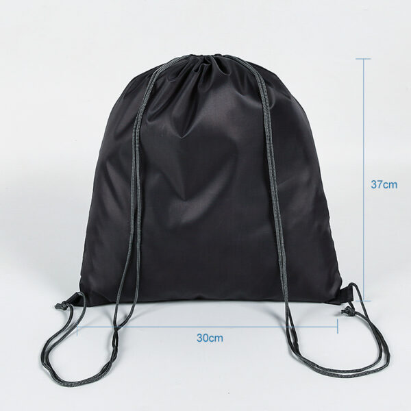 Wholesale black eco friendly PET fabric packaging drawstring bag - Image 2