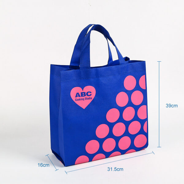 Custom recycle tote reusable eco friendly color coated nonwoven bag - Image 2