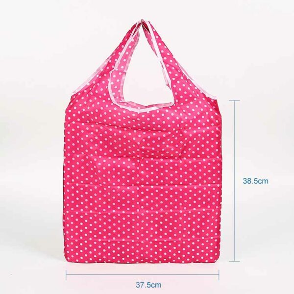 Customized 190T PET foldable grocery reusable shopping bag - Image 3