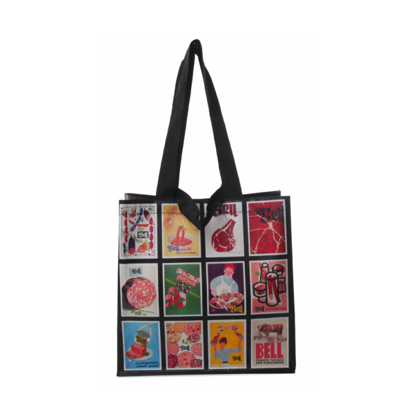 RPET woven fashion shopping handheld custom full print tote bag