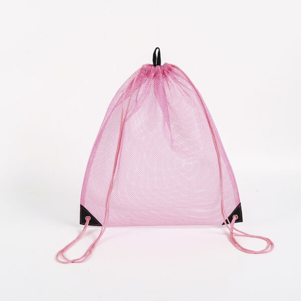 Customized promotional gift mesh drawstring laundry bag