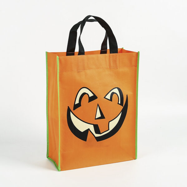 Wholesale custom print eco friendly halloween trick or treat cute small tote non woven fabric bag