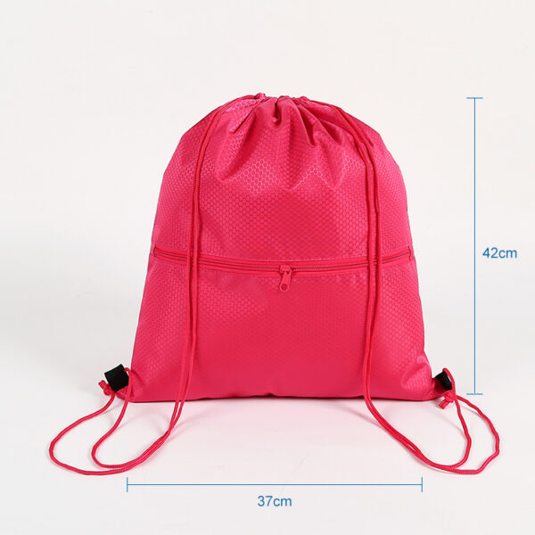 Custom basic kids eco friendly outdoor reusable drawstring bag - Image 2