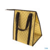 Golden portable eco friendly hot food delivery lunch insulated cooler tote bag