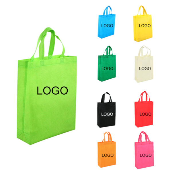 Custom print logo multicolor cheap eco-friendly reusable pp non woven shopping tote bag