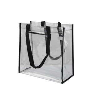 Custom logo printing transparent clear pvc tote beach shopping bag
