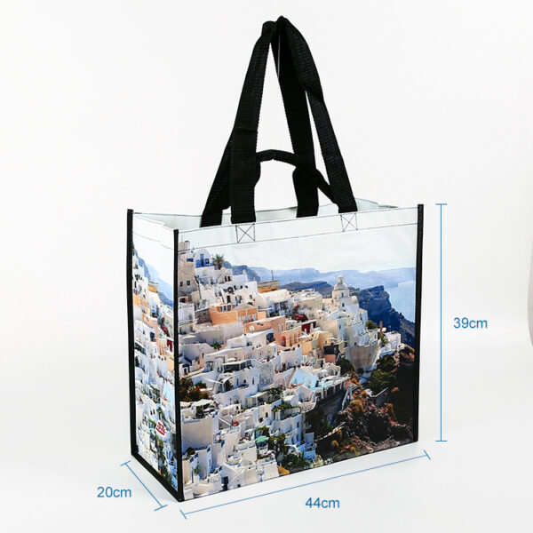 Eco friendly PP woven large capacity cute custom woven shopping bag - Image 3