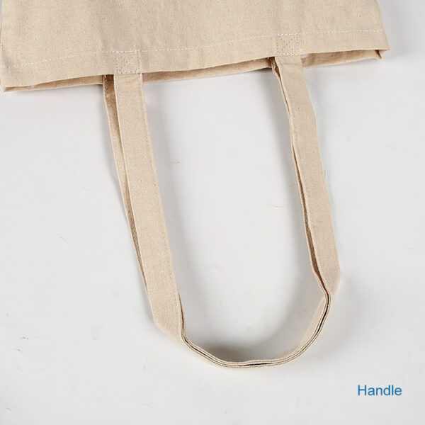 Wholesale natural plain blank eco friendly recycle organic cotton canvas tote bags - Image 5